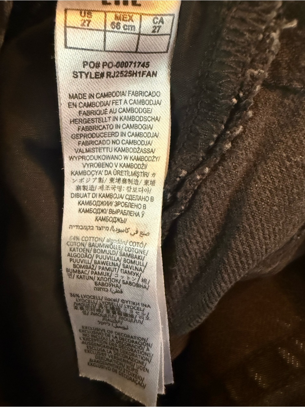 NWOT. Rag & Bone. Logan Mid-Rise Wide Leg Jean. Washed Black. Size 27. - Picture 13 of 14